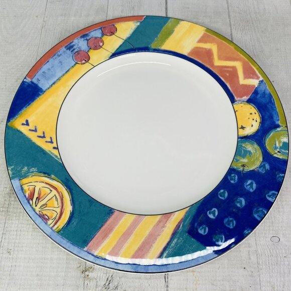 Mikasa HK 246 FORECAST Citrus Strong Chip Resistance China Dinner Plates Set 4 - Picture 2 of 16